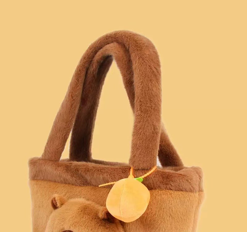 New Capybara Plush Bag Kapybara Shoulder Bag Crossbody Bag Mobile Phone Bag Children's Birthday Gift Holiday Party Favours