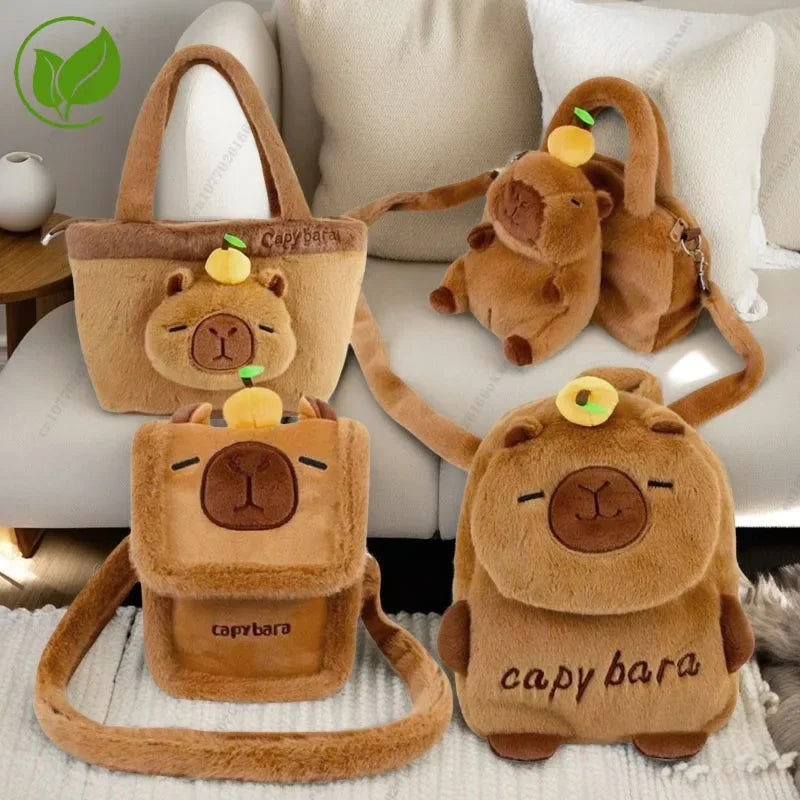 New Capybara Plush Bag Kapybara Shoulder Bag Crossbody Bag Mobile Phone Bag Children's Birthday Gift Holiday Party Favours