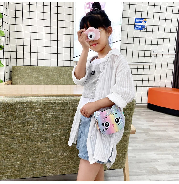 Cute Design Children's Small Cat Shoulder Bags Lovely Baby Girls Coin Purse Boys Kids Crossbody Bag Handbag Princess Accessories