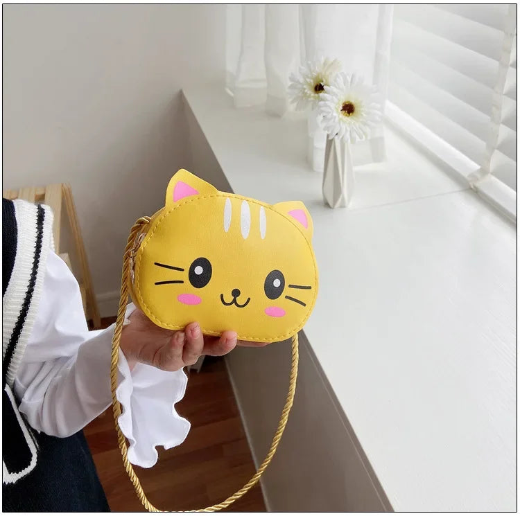 Cute Design Children's Small Cat Shoulder Bags Lovely Baby Girls Coin Purse Boys Kids Crossbody Bag Handbag Princess Accessories