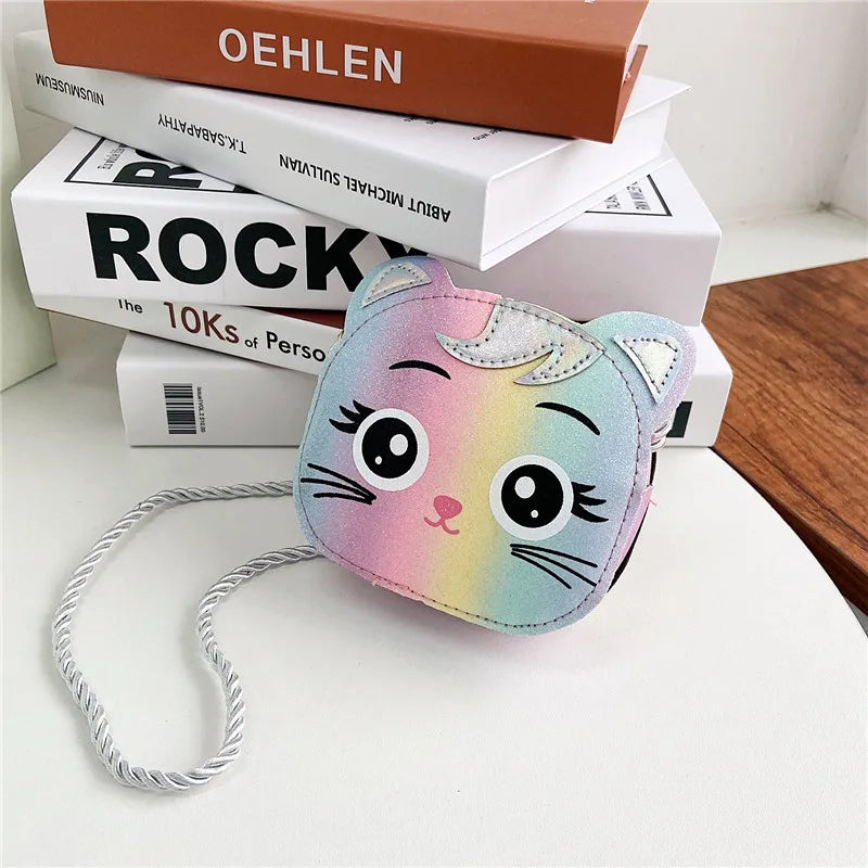 Cute Design Children's Small Cat Shoulder Bags Lovely Baby Girls Coin Purse Boys Kids Crossbody Bag Handbag Princess Accessories