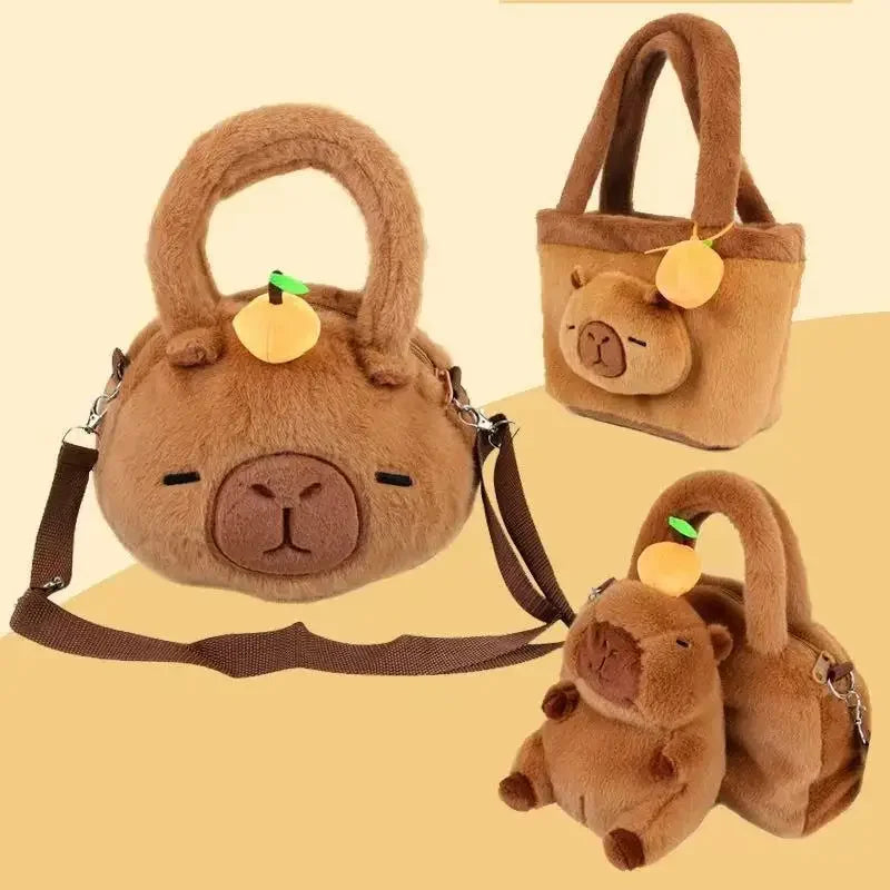 New Capybara Plush Bag Kapybara Shoulder Bag Crossbody Bag Mobile Phone Bag Children's Birthday Gift Holiday Party Favours