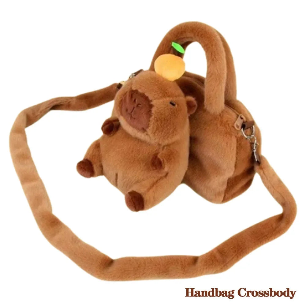 New Capybara Plush Bag Kapybara Shoulder Bag Crossbody Bag Mobile Phone Bag Children's Birthday Gift Holiday Party Favours