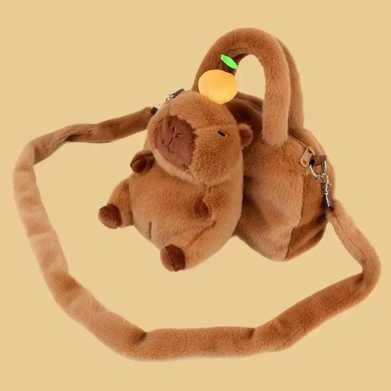 New Capybara Plush Bag Kapybara Shoulder Bag Crossbody Bag Mobile Phone Bag Children's Birthday Gift Holiday Party Favours