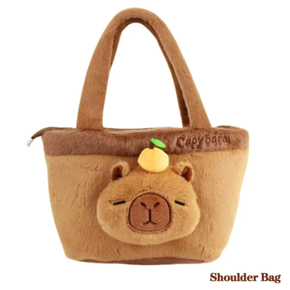 New Capybara Plush Bag Kapybara Shoulder Bag Crossbody Bag Mobile Phone Bag Children's Birthday Gift Holiday Party Favours