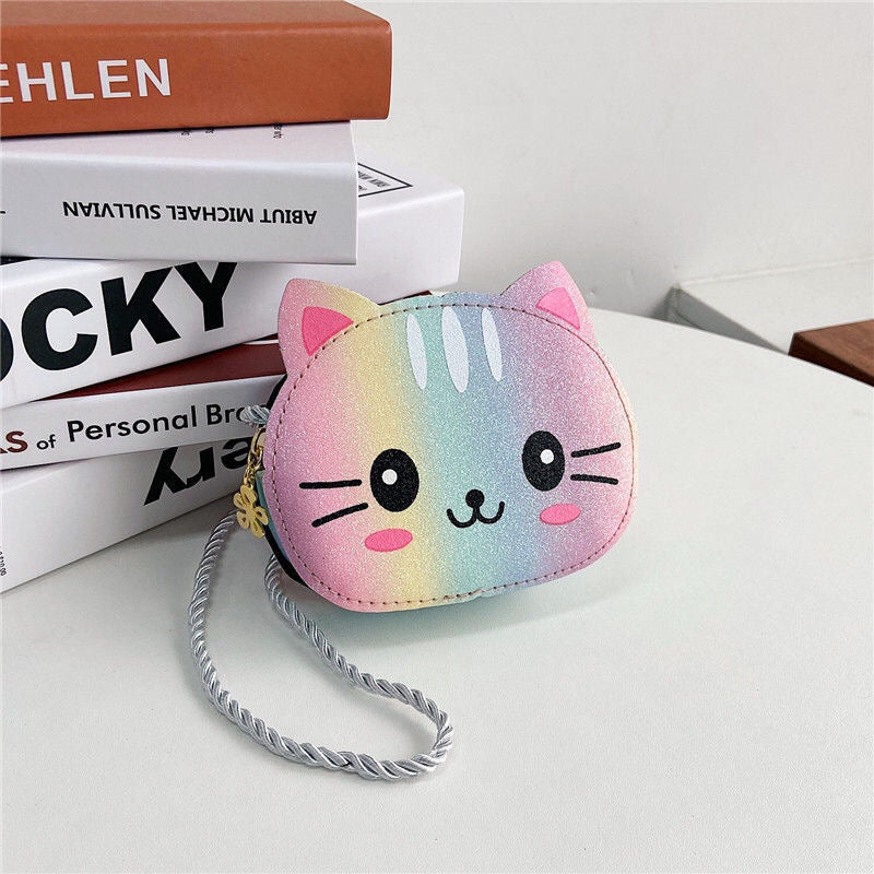 Cute Design Children's Small Cat Shoulder Bags Lovely Baby Girls Coin Purse Boys Kids Crossbody Bag Handbag Princess Accessories