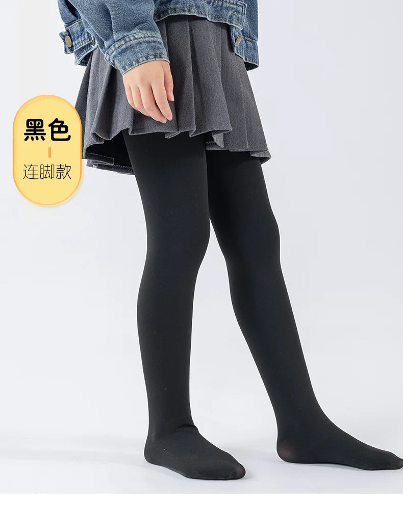 High Quality Winter Fur Girls Leggings Thick Velvet Children Pants Warm Elastic Waist Cotton Kids Girls Trouse