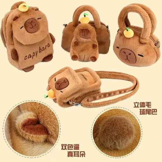 New Capybara Plush Bag Kapybara Shoulder Bag Crossbody Bag Mobile Phone Bag Children's Birthday Gift Holiday Party Favours