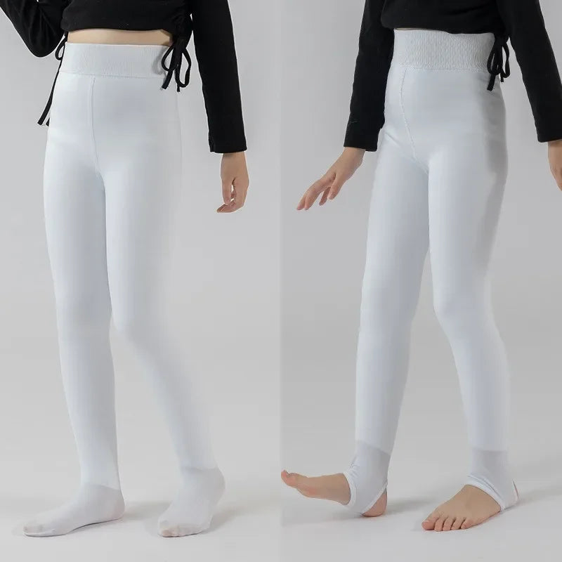 High Quality Winter Fur Girls Leggings Thick Velvet Children Pants Warm Elastic Waist Cotton Kids Girls Trouse