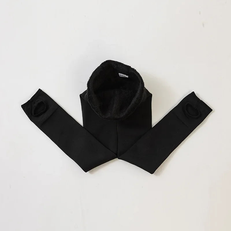 High Quality Winter Fur Girls Leggings Thick Velvet Children Pants Warm Elastic Waist Cotton Kids Girls Trouse